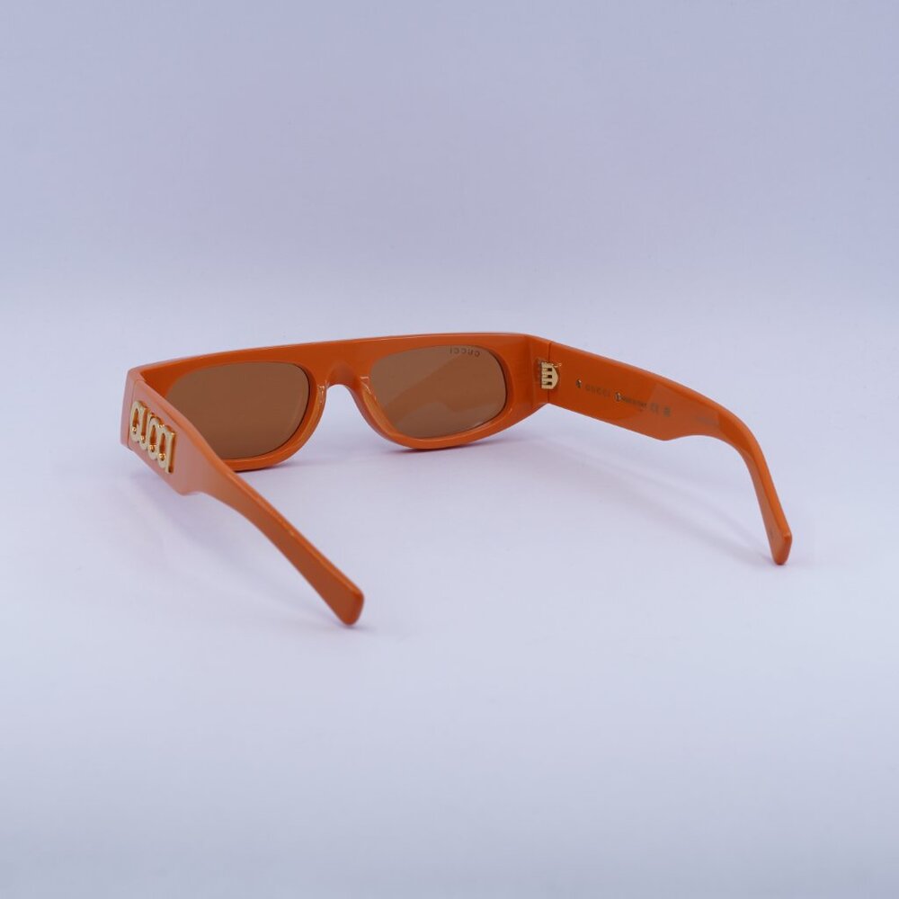 🕶️ New Gucci GG1771S 007 Sunglasses - Shiny Orange Frame, Brown Lenses - Picture 9 of 10